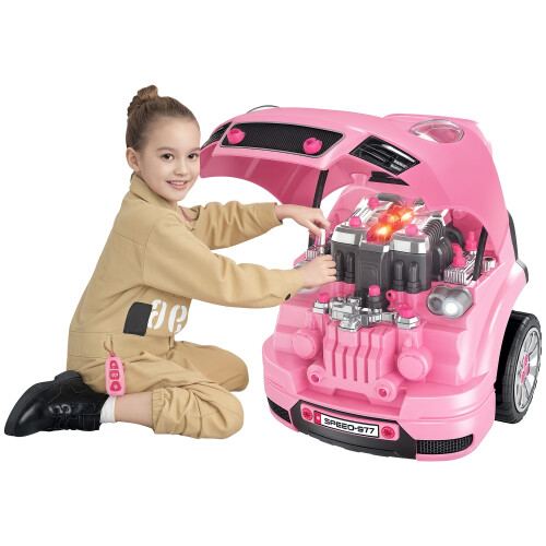 Homcom Motor de Tractor Rosa 40 x 39 x 47 cm