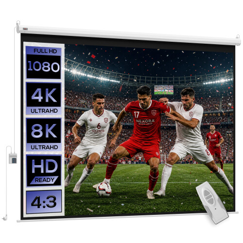 Homcom Pantalla de Proyector Blanco 244 x 183 cm