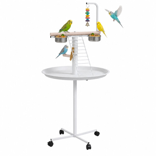 PawHut Comedero para Pájaro Blanco 60 x 60 x 138 cm