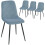 Homcom Sillas de Comedor Azul 45 x 54 x 87 cm 1