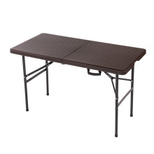 Oypla Heavy Duty Folding Catering Garden Trestle Table - 4ft, Rattan