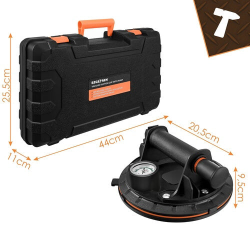 Ensemble de ventouses à vide avec pompe, capacité de 200 kg, 2 pièces