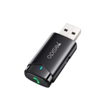 Yesido USB-A Bluetooth 5.0 naar 3,5 mm AUX-zender - Zwart