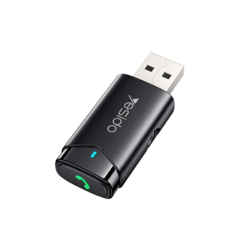 Yesido USB-A Bluetooth 5.0 naar 3,5 mm AUX-zender - Zwart