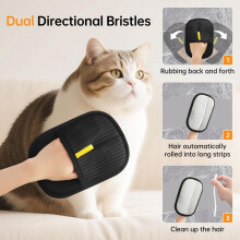 Pet Hair Removal Glove, Reusable Cat Dog Electrostatic Hair Remover Grooming Glove Brush Tool 4 Pcs