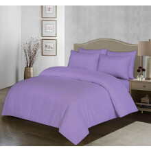100% Egyptian Cotton Duvet Cover Set |200 Thread Count Plain Dyed Duvet Quilt Cover Set With Free Pillowcases| Non-Iron Easycare Bedding Set