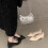 (Black,37)Small Pointed Toe Shoes With Solid Color And Pleated Design For Spring Outings 2