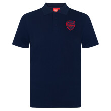 Arsenal FC Official Football Gift Mens Crest Polo Shirt Navy Blue XL