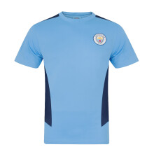 Manchester City Official Football Gift Boys Poly T-Shirt Sky Blue 4-5 Years