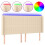 VidaXL vidaXL LED Kopfteil Creme 183x16x118/128 cm Stoff 2