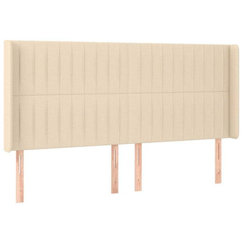 VidaXL vidaXL LED Kopfteil Creme 183x16x118/128 cm Stoff 2