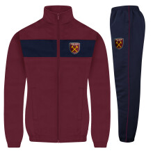West Ham United FC Official Gift Boys Tracksuit Set Navy Claret 8-9 Years