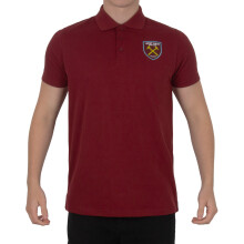 West Ham United FC Official Football Gift Mens Crest Polo Shirt Claret XXL