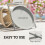 Outsunny Outsunny 46cm Round Garden Table Side Table with Removable Tray, White 4