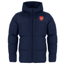 Arsenal Boys Quilted Jacket Hooded Coat Official Gift Navy 12-13 Years