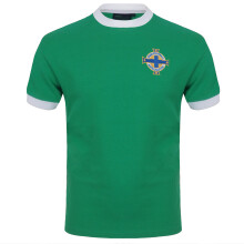 Northern Ireland Official Football Mens Retro No.11 Home Shirt Green XXL