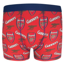 Arsenal FC Official Gift 1 Pack Boys Multi Crest Boxer Shorts Red 7-8 Years