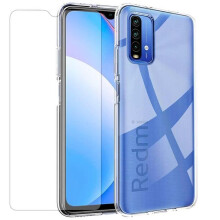 Coque silicone + verre trempé - Yuan Yuan - Xiaomi Redmi 9A 6.53" - Protection antichoc - Anti-rayure - Verre trempé 0.26 mm