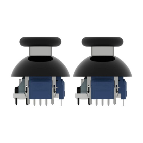 2Pcs for PS5 Controller Gamepad TMR Magnetic Joystick K-Silver JT13-005 Adjustable 30-80gf Anti-Drift Replacement Stick