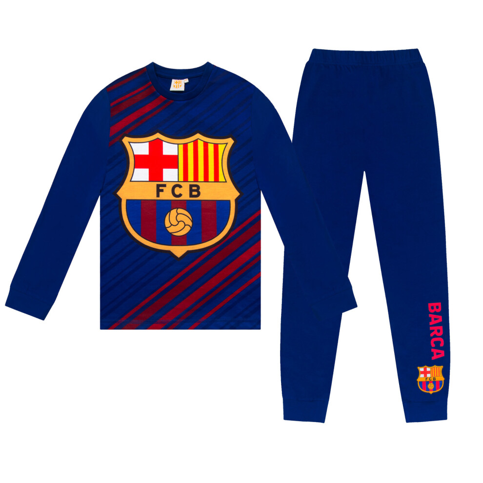 Fc Barcelona Boys Reflex Blue Long Pyjamas - Official Kids Football Gift - Image 2