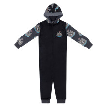 Newcastle United Official Football Kids Fleece All-In-One Black 6-7 Years