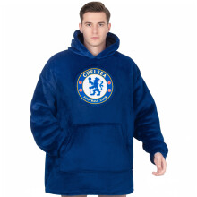 Chelsea Adults Oversized Hoodie Blanket Official Football Blue Size XL-XXXL