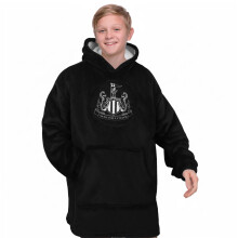 Newcastle United Kids Oversized Hoodie Blanket Official Black 6-10 Years