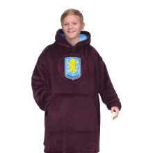 Aston Villa Kids Oversized Hoodie Blanket Official Gift Claret 6-10 Years