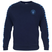 Manchester City Men’s Sweatshirt Taped Official Football Gift Navy XL