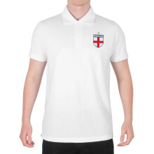 Fan Originals England Polo Shirt Mens Retro Crest White Medium
