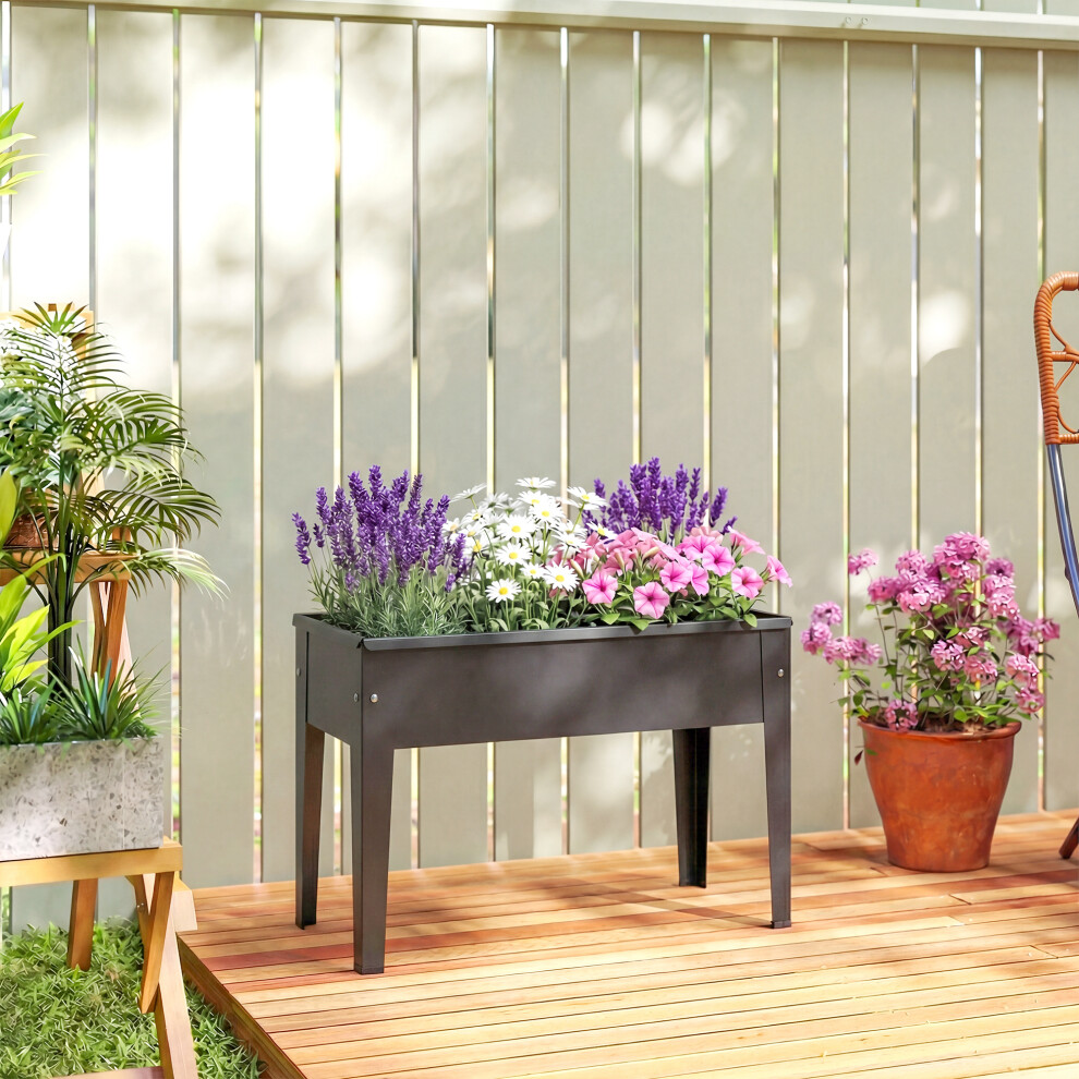 B&Q - Raised PlanterMetal Raised Garden Bed On Legs With Drainage Hole - Image 3