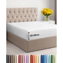 Fitted Sheet Small Double 120x190 - Microfibre Bed Sheet 40cm (16")