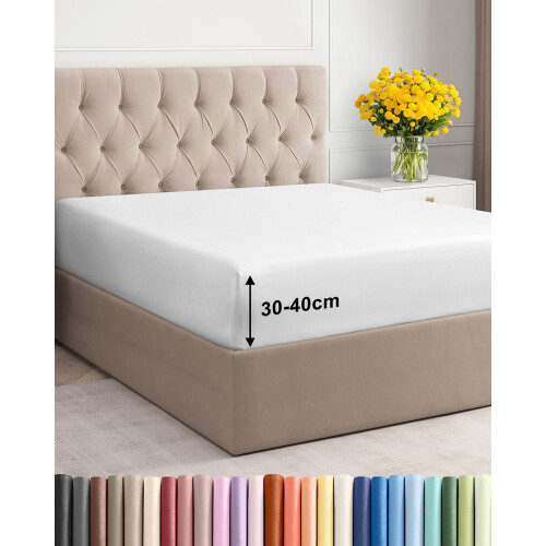 Fitted Sheet Small Double 120x190 - Microfibre Bed Sheet 40cm (16")