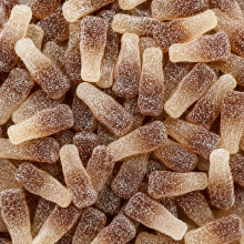 (225g Sweet Pouch) Fizzy Cola Bottles