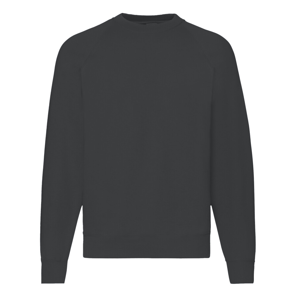 Fruit Of The Loom (L, Light Graphite) Mens Raglan Sleeve Belcoro Sweatshirt