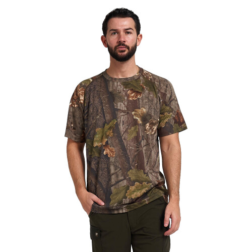 JACK PYKE JACK PYKE Quick Wick Short Sleeve Crew Neck T-Shirt English Oak Evolution Small