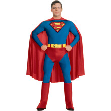 (M, Red/Blue/Yellow) Superman Mens Costume