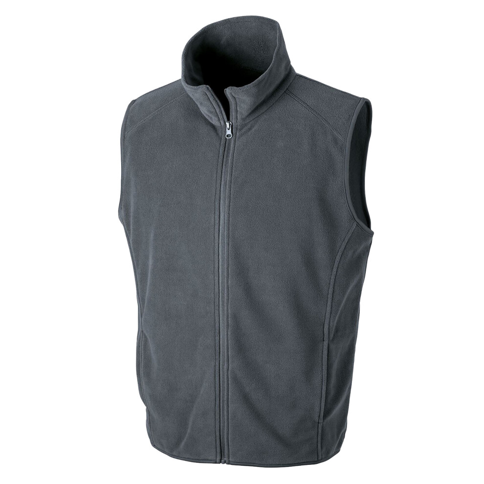 Result (L, Charcoal) Core Mens Micro Fleece Gilet