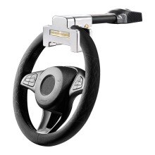 Misvayli Steering Wheel Lock with Alarm, 130dB Anti-Theft Car Security Lock, Circular Wheel Spoke Lock for Spokes Up to 2.75in