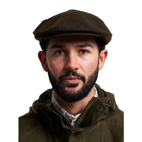JACK PYKE JACK PYKE Men's Green Cotton Waxed Flat Cap, 59cm