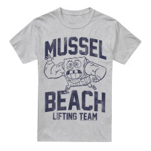 (XL, Sport Heather) SpongeBob SquarePants Mens Mussel Beach T-Shirt