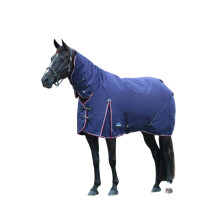 (5' 9", Navy/Burgundy) Weatherbeeta Comfitec Essential Combo Neck 360g Horse Turnout Rug