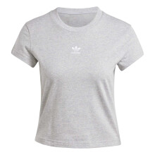 (8 UK, Medium Grey) Adidas Womens/Ladies Essentials Embroidered Logo Slim Short-Sleeved T-Shirt
