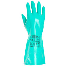 (Size 10, Turquoise) Aurelia Unisex Adults Chem Max Nitrile Chemical Gauntlet Rubber Glove