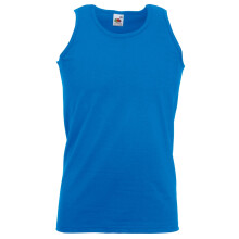 (L, Royal) Fruit Of The Loom Mens Athletic Sleeveless Vest / Tank Top