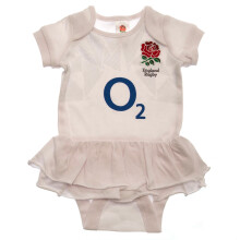 (9-12 Months, White/Red) England RFU Baby 2023-2024 Double Frill Tutu