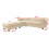 Corner Sofa Cream Fabric Left Hand Crn + Footstool 2