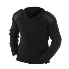 (XL, Black) Yoko Mens V-Neck NATO Security Sweater / Workwear