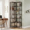 Homcom HOMCOM L-Shaped Bookshelf, 6-Tier Bookcase with Metal Frame, Rustic Brown 8
