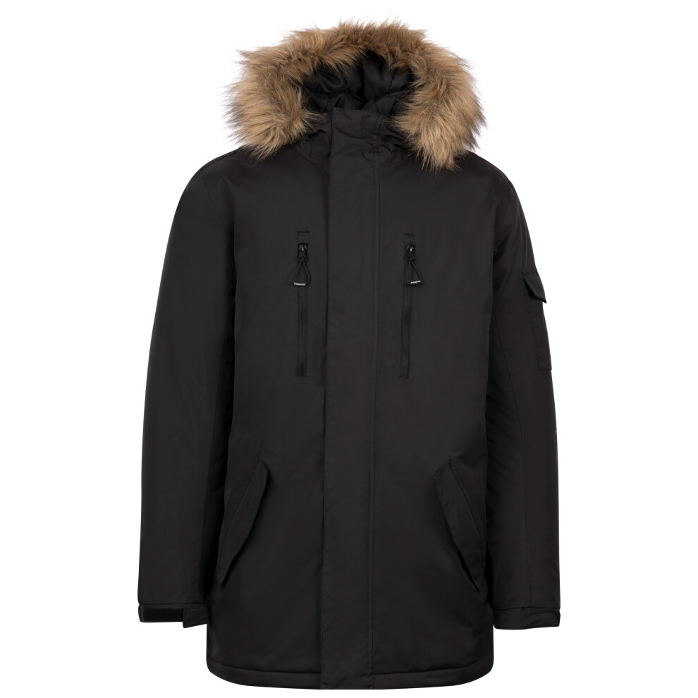 Trespass Men's Waterproof Rain Jacket Alexsander Black Extra Large - Image 2